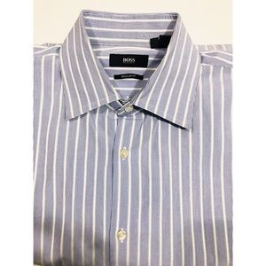 Boss Hugo Boss striped button down dress shirt